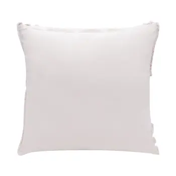 22" Beige and White Geometric Cotton Throw Pillow With Texture