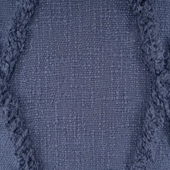 18" X 18" Denim Blue 100% Cotton Zippered Pillow