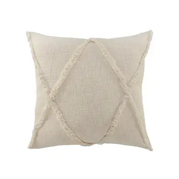 20" Ivory Cotton Throw Pillow