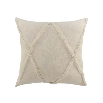 20" Ivory Cotton Throw Pillow