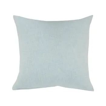 18" Blue Cotton Throw Pillow