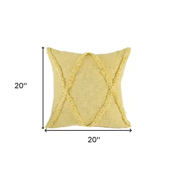 20" Yellow Throw Pillow