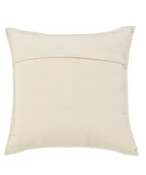 20" Gray Ivory And White Cotton Geometric Throw Pillow