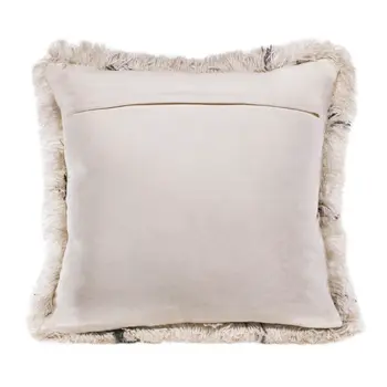20" Black And White Fabric Geometric Throw Pillow