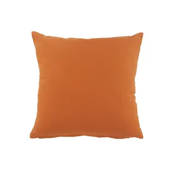 20" X 20" Orange And Dark Orange 100% Cotton Diamond Zippered Pillow