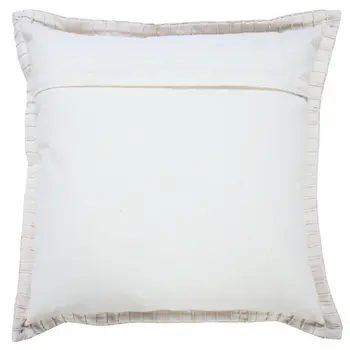 20" Light Pink Cotton Throw Pillow With Embroidered Edges