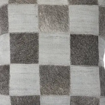 20" Silver and Brown Throw Pillow