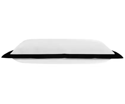 14" X 36" Black And White Cotton Color Block Throw Pillow