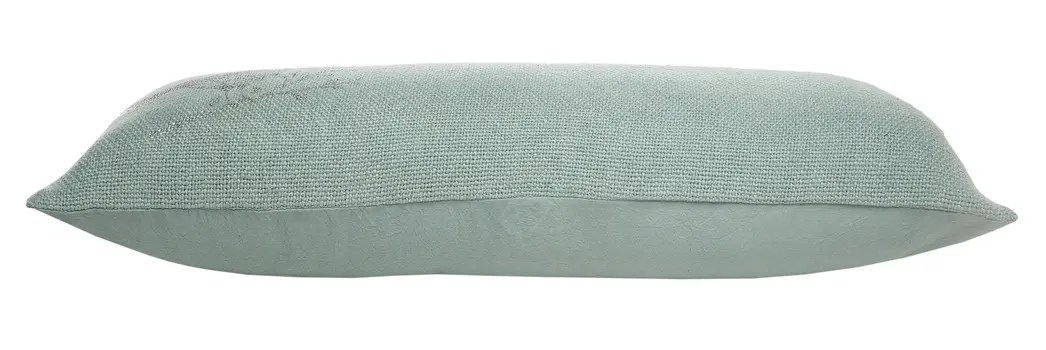 14" X 36" Silver Fabric Throw Pillow