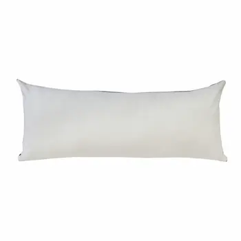14" X 36" Black And White Cotton Medallion Throw Pillow