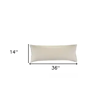 14" X 36" Gray Throw Pillow