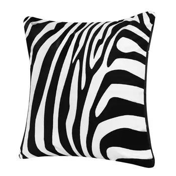 20" Black And White Fabric Forest Animals Throw Pillow