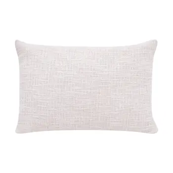16" X 24" Black Ivory 100% Cotton Geometric Zippered Pillow