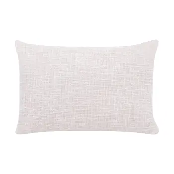16" X 24" Yellow And Ivory 100% Cotton Geometric Zippered Pillow