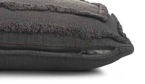 16" X 24" Gray Throw Pillow