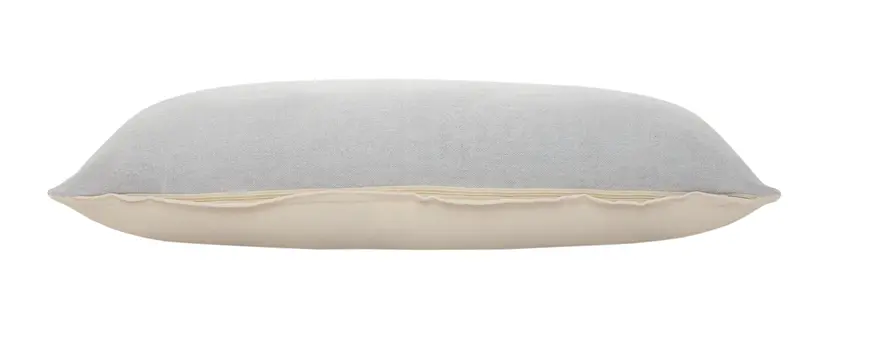 14" X 36" Light Gray Cotton Throw Pillow
