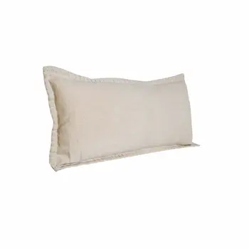 14" X 36" Beige Cotton Throw Pillow