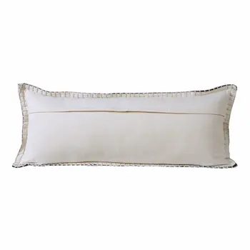 14" X 36" Black Cotton Throw Pillow