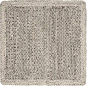 15" Set of Four Natural Solid With Border Cotton Square Placemats