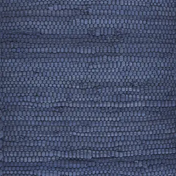 80" Navy Blue And Natural Solid With Border Cotton Table Runner