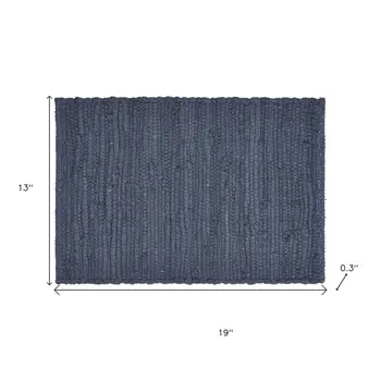 19" Set of Four Navy Blue Cotton Placemats