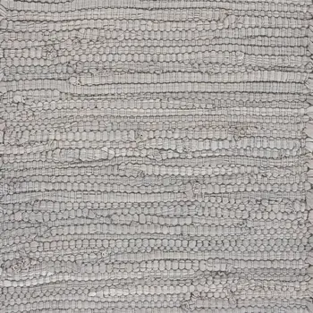19" Set of Four Gray And Natural Cotton Placemats