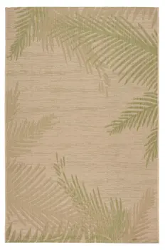 3' X 5' Beige Floral Indoor Outdoor Area Rug