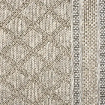 8' X 10' Gray Geometric Handmade Indoor Outdoor Area Rug