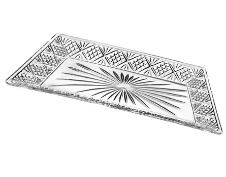 12" Cut Crystal Serving Tray