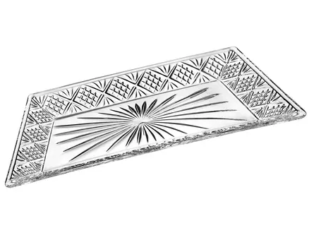 12" Cut Crystal Serving Tray