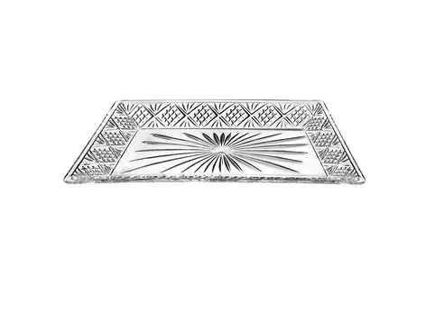 12" Cut Crystal Serving Tray