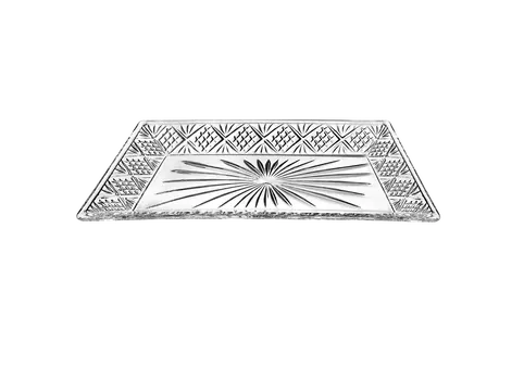 12" Cut Crystal Serving Tray