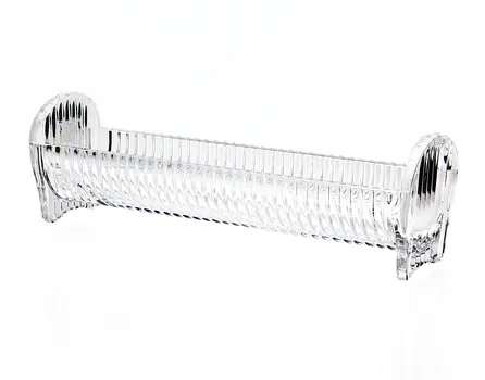 9" Clear Rectangular Crystal Cracker Tray