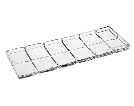 13" Clear Rectangular Crystal Serving Tray
