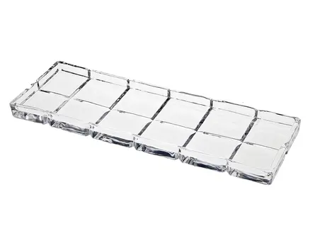 13" Clear Rectangular Crystal Serving Tray