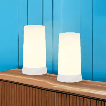 Set of Two White Flameless Pillar Candles