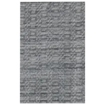 5' X 8' Charcoal And Rust Hand Loomed Area Rug