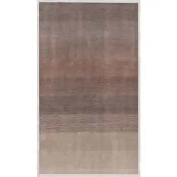 5' X 8' Violet And Brown Hand Loomed Area Rug