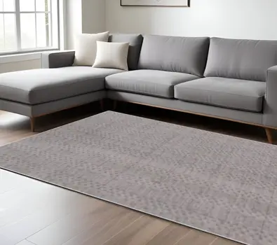 8' X 10' Charcoal Hand Loomed Area Rug