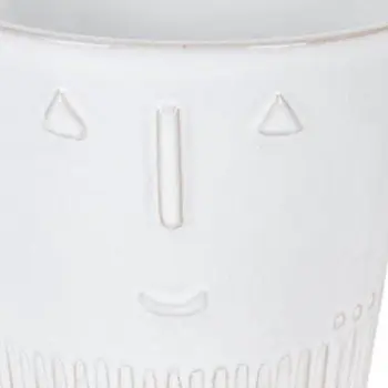White Set of Two Porcelain 4.4329 ounce Round Pot Planter