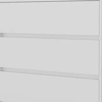 33" White Three Drawer Dresser