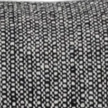 20" White and Black Striped Cotton Throw Pillow with Tassels and Texture