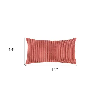 14" X 14" Terra Cotta Cotton Blend Pillow
