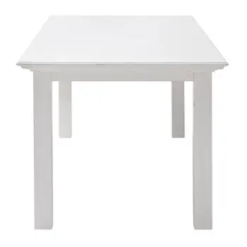 63" White Solid Wood Dining Table
