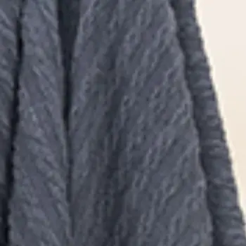 Blue Gray Knitted 100% Cotton Throw Blanket
