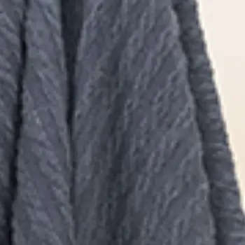 Blue Gray Knitted 100% Cotton Throw Blanket
