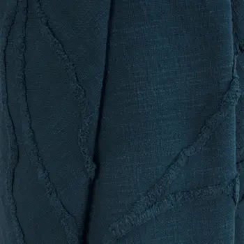 Teal Blue Woven 100% Woven Textured Cotton Throw Blanket