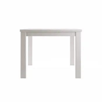 63" White Solid Wood Dining Table