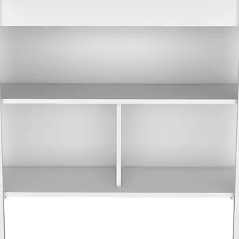 41" Dark Brown and White Wood Kitchen Island Set With Storage