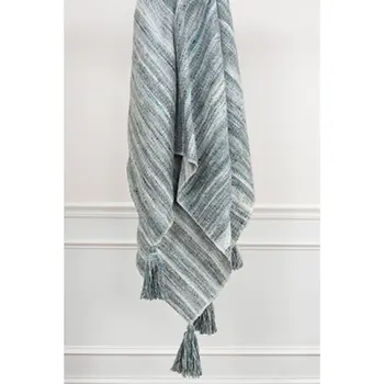 Blue and Black Woven 100% Poly Pet Throw Blanket